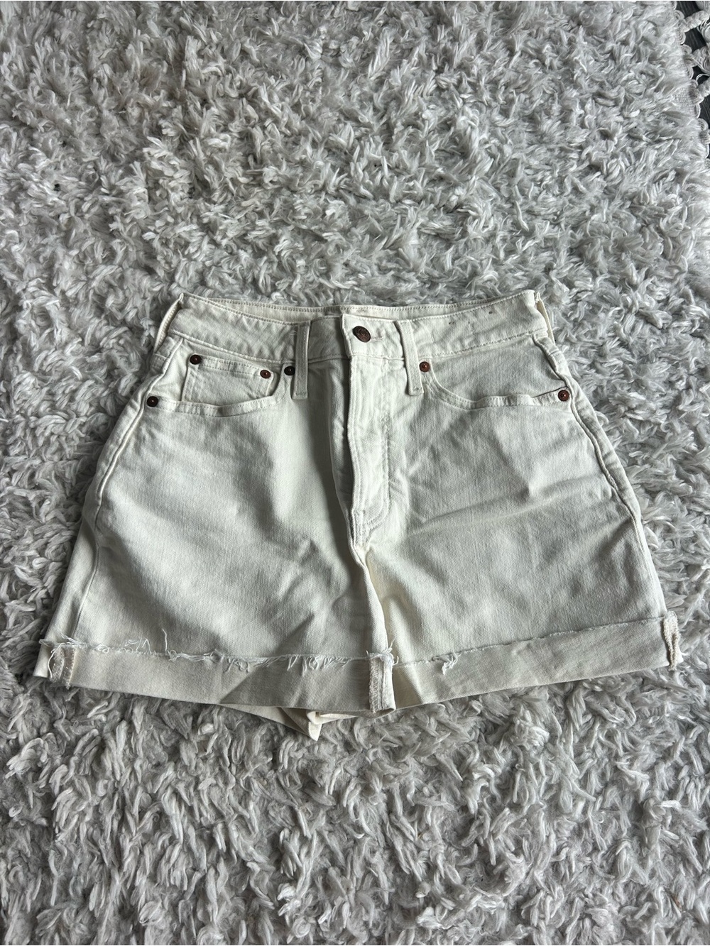 Madewell Curvy Perfect Vintage Mid-Length Jean Short in Vintage Canvas size 25